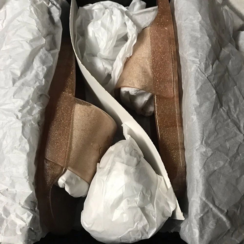 Coach Ulyssa Dark Gold Rubber Slide - Women's